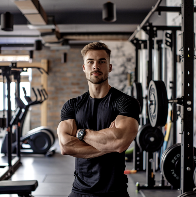 a personal trainer in a gym