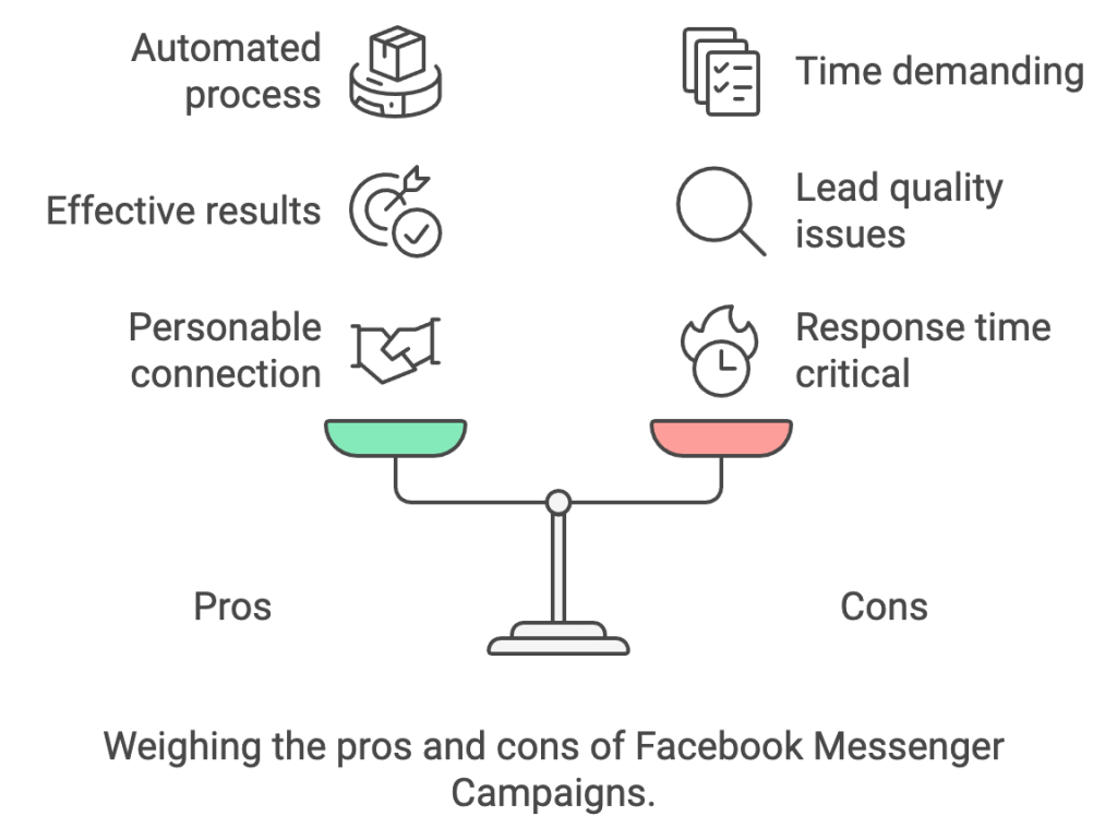 pros and cons of facebook messenger campaigns