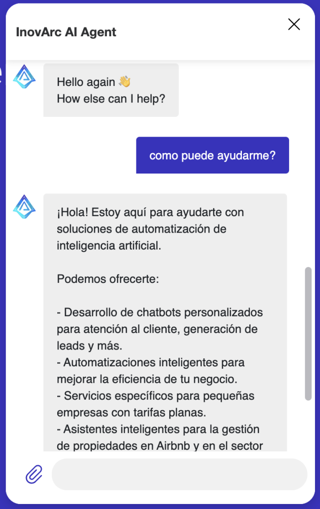 switch to chat in spanish